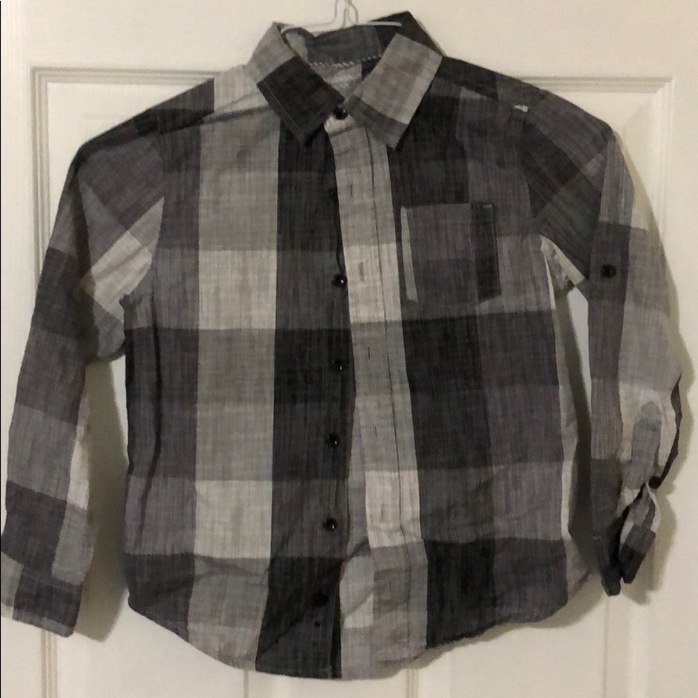 Boys’- Arizona Jean company roll up sleeve button down